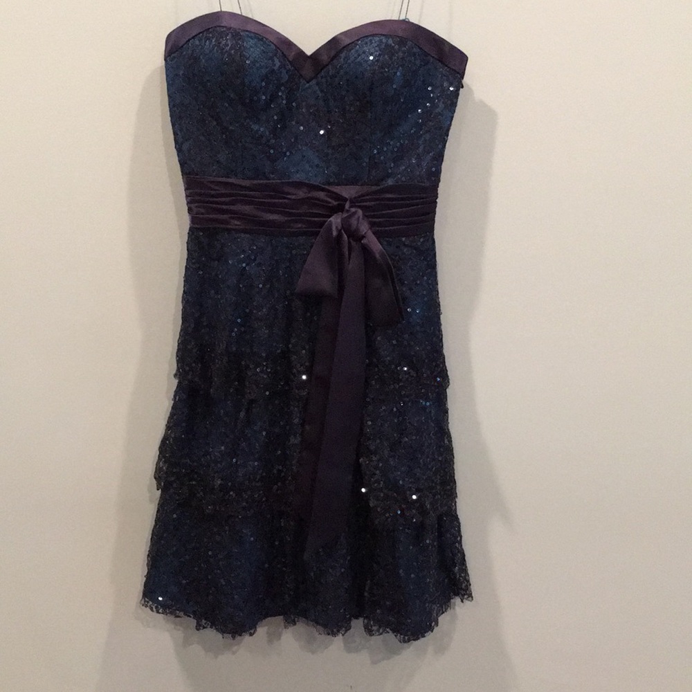 Sparkly blue formal dress